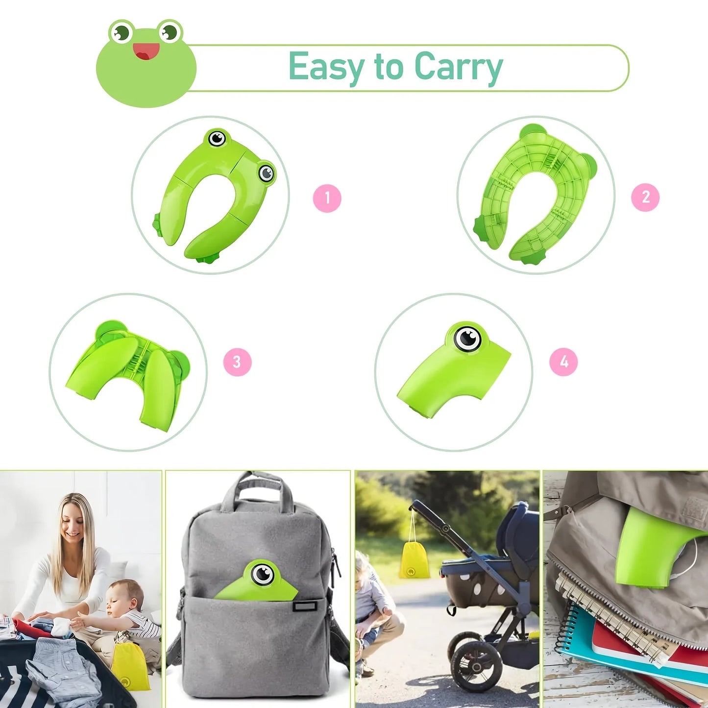 Portable Potty Training Seat for Kids - Non Slip Silicone Pads
