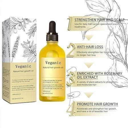Veganic Natural Hair Growth Oil (Pack of 3)