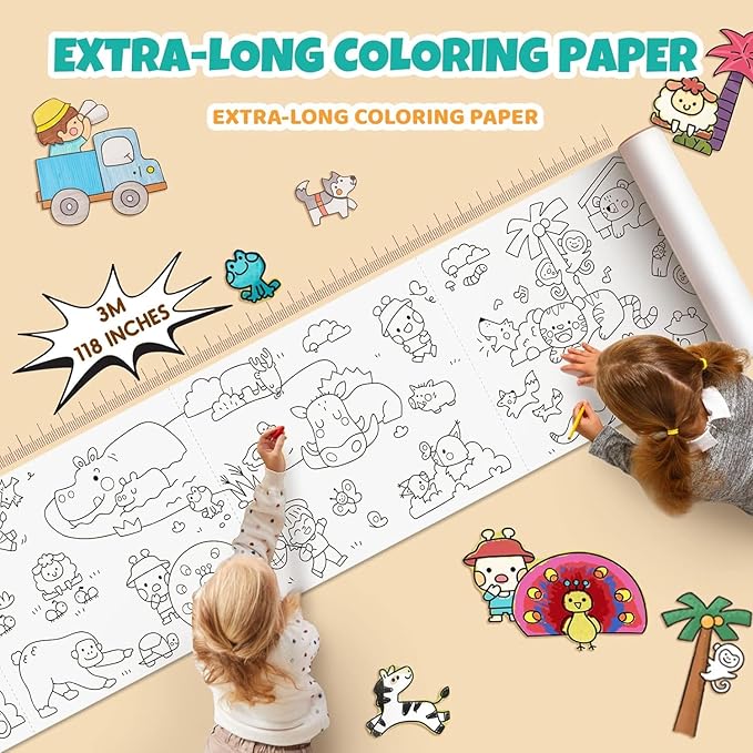 10 Feet Multipurpose Coloring Paper Roll for kids