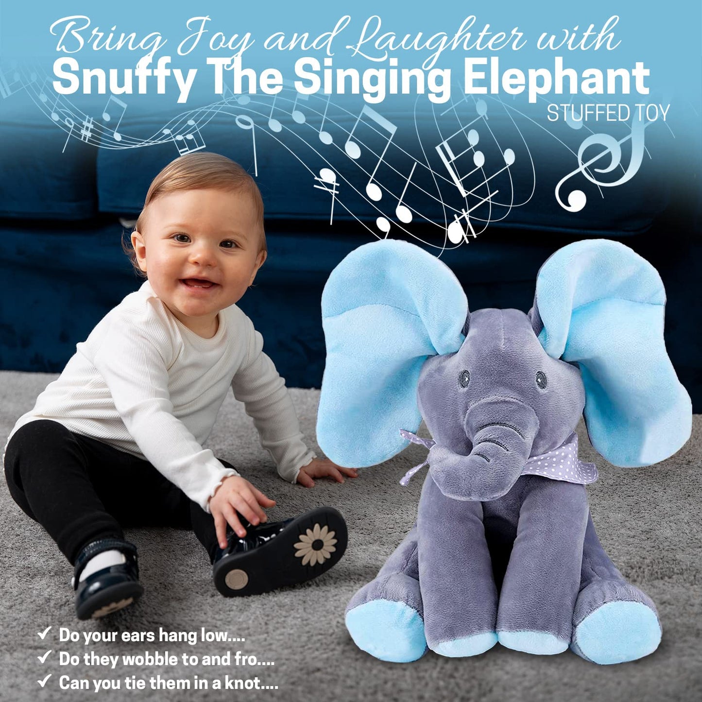 Interactive Pee-ka-boo Elephant Plush toy