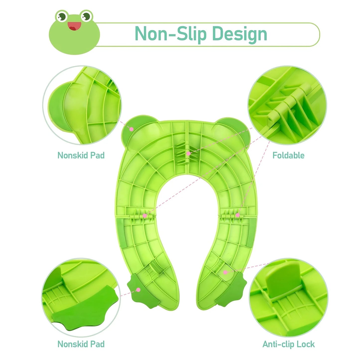 Portable Potty Training Seat for Kids - Non Slip Silicone Pads