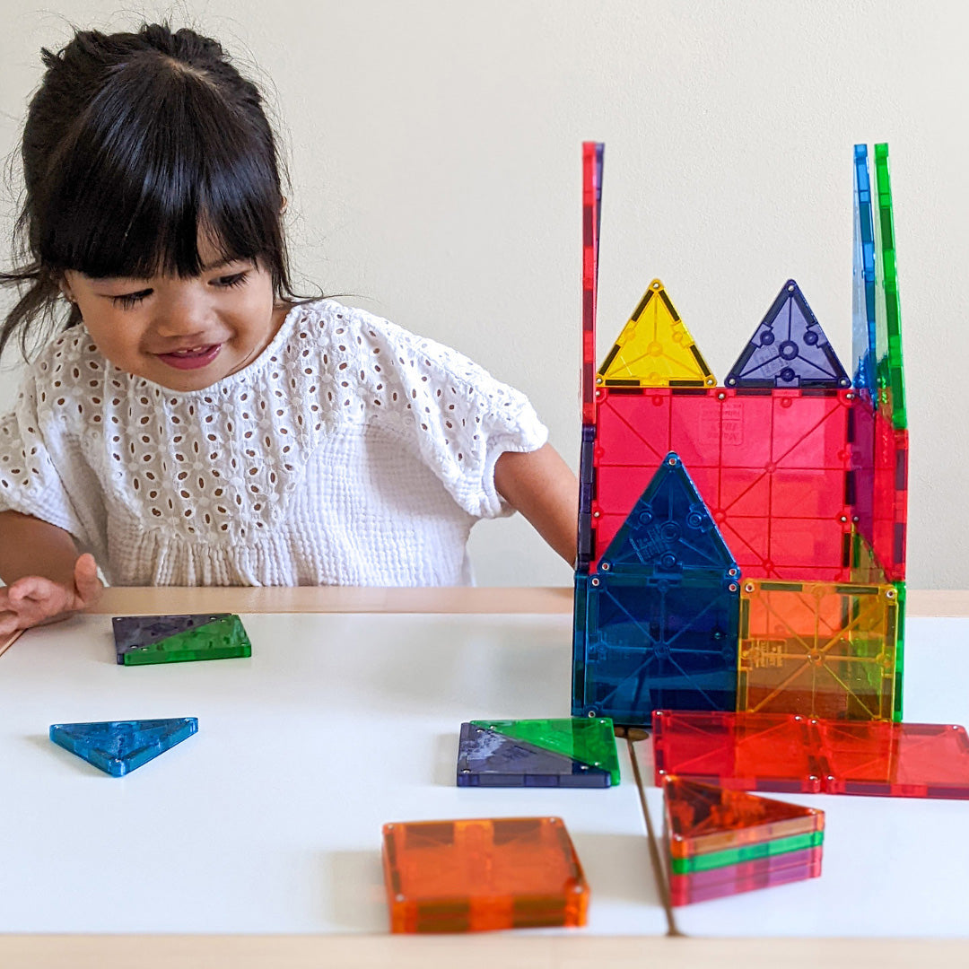 32 piece Magnetic tiles Building blocks (3D Clear Educational STEM Toys)