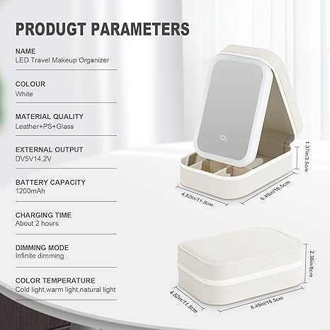 Vogue Vanity - Compact LED Mirror Makeup Box