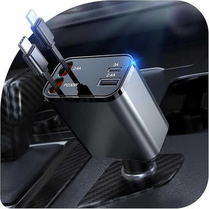 ZapCord 30w - Retractable car charger
