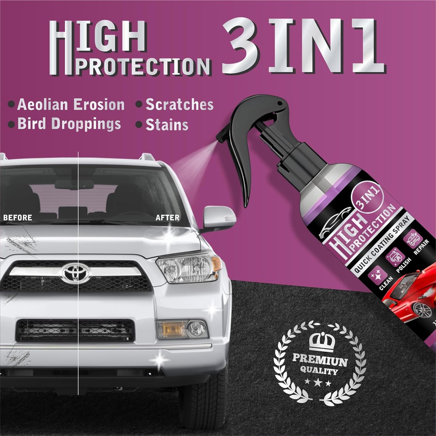 High Protection Car Ceramic Coating Spray  (Pack of 2)