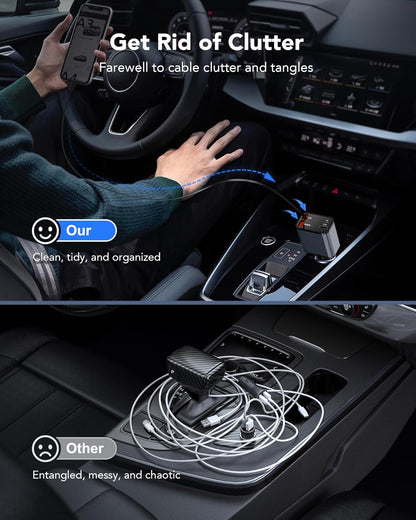 ZapCord 30w - Retractable car charger