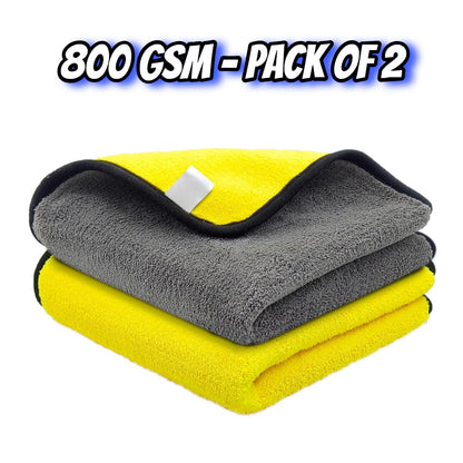 Multipurpose Microfiber Double Layered Cloth 800gsm  (PACK OF 2)